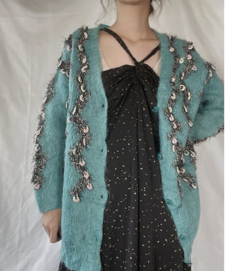 【USED】    Mohair Knit Cardigan/211216-015