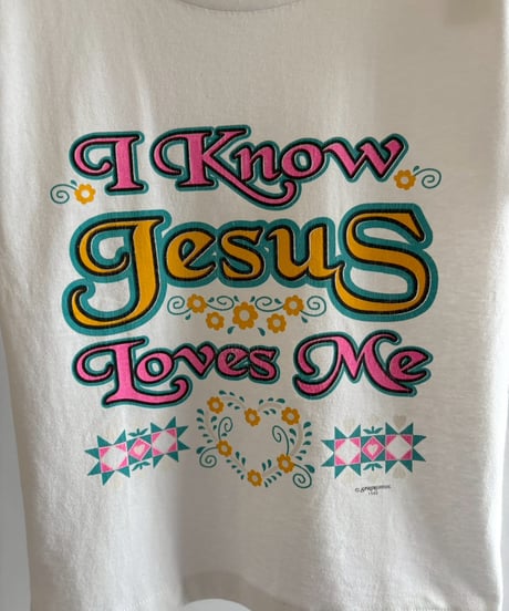 【USED】 RESIZED Hanes I Know Jesus Loves Me T-Shirt / 260627-022