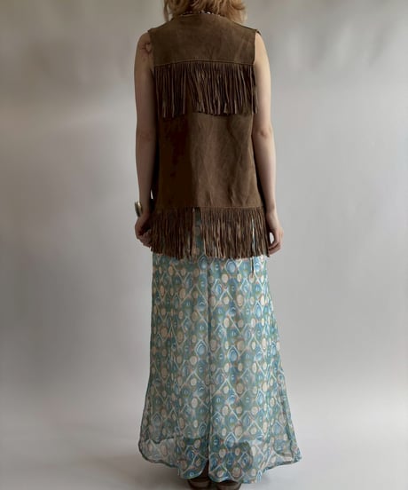 【USED】 Suede Fringe Vest  /250823-024