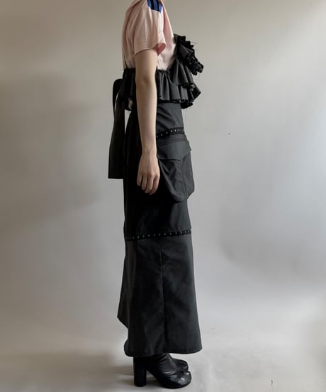 【RE;CIRCLE】 RE Suit Asymmetry Long Skirt/ 250717-007