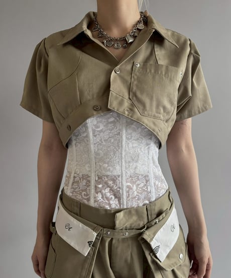 【Chinatsu Aoyama】 RE Makers Shirt Khaki / 260702-003
