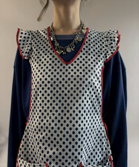 【USED】 Dot Pattern Euro Apron / 260321-019