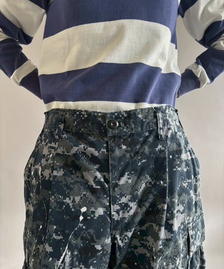 【USED】 Military Camouflage Cut Off Paint Pants /260226-011