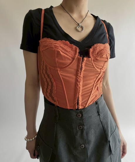 【USED】 Lace Pattern Camisole Top   /250426-017