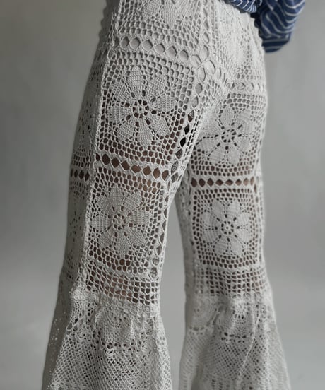 【RE;CIRCLE】 RE Crochet Tiered Pants / 220623-030