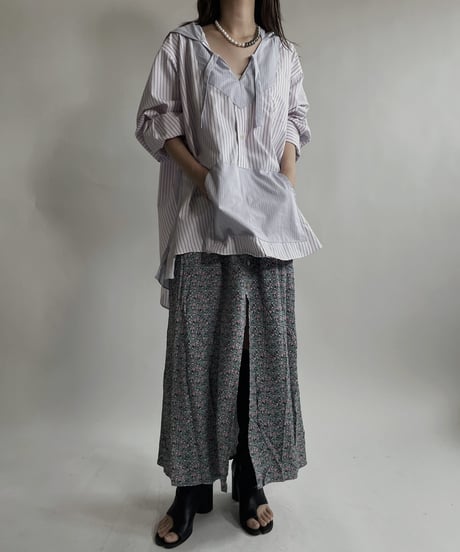 【RE;CIRCLE】 RE Stripe Shirt Mexican Hoodie / 220423-033