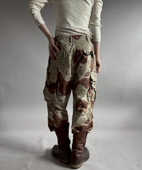 【USED】 Military Camouflage Cut Off Paint Pants /260226-014