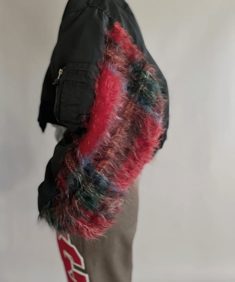 【RE;CIRCLE】 RE Short MA-1 Mohair Jacket Black / 230112-023