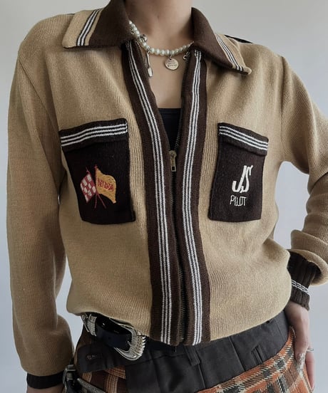 【USED】 Zip Up Knit Jacket/250206-003