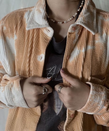 【RE;CIRCLE】Tie Dye Dyeing Corduroy shirt② /210226-006
