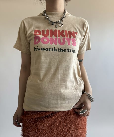 【USED】  Made in USA 80's SUPER SCREEN STARS DUNKIN' DONUTS T-Shirt/250510-052