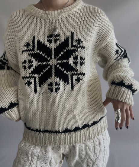 【USED】 Nordic Wool Knit Top/ 231026-006