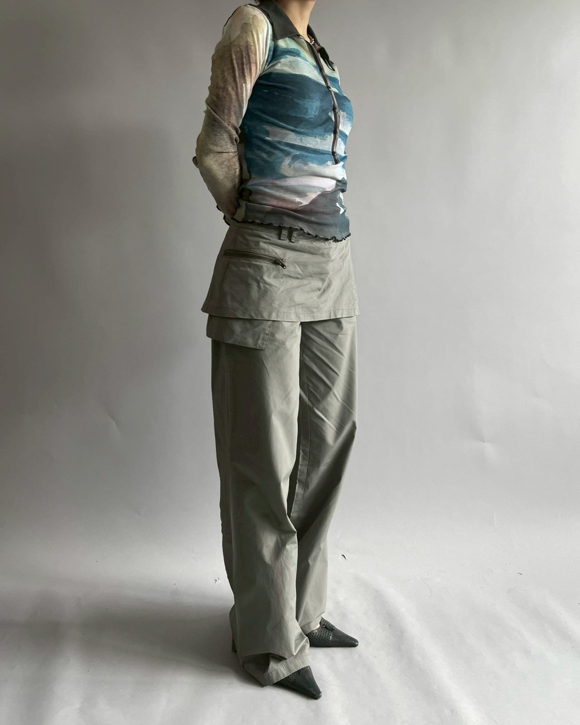 トップス COP COPINE sheer shirt USED】 Cop.Copine Design Sheer Shirt /251014-0
