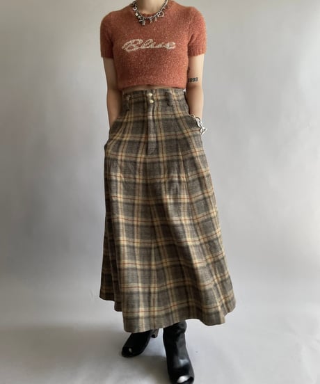 【USED】BURBERRY Lame S/S Knit Top /241006-030