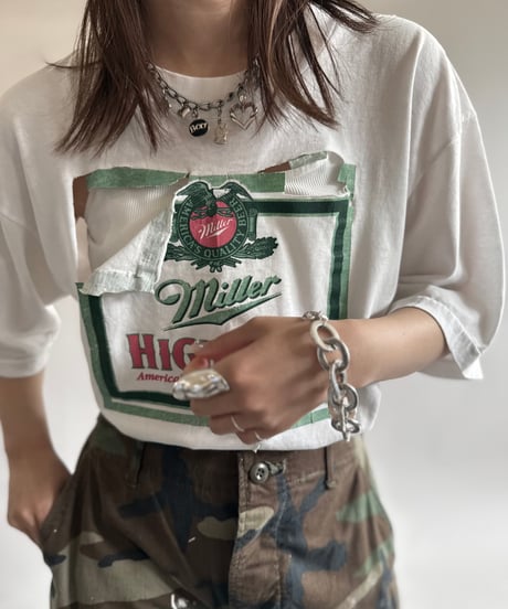 【USED】 80~90's Miller HIGHT LIFE  T-Shirt / 250614-015