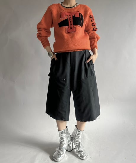 【USED】 Vintage Wool Lettered Knit Top/241130-024