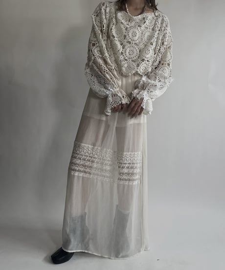 【RE;CIRCLE】 RE Crochet Cord Top / 220623-022