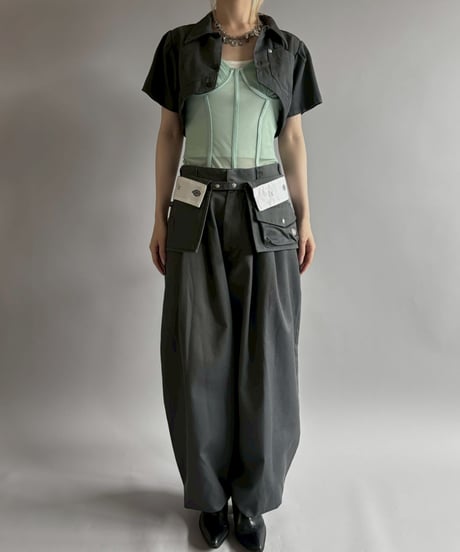 【Chinatsu Aoyama】 RE Makers Shirt Charcoal / 260702-024