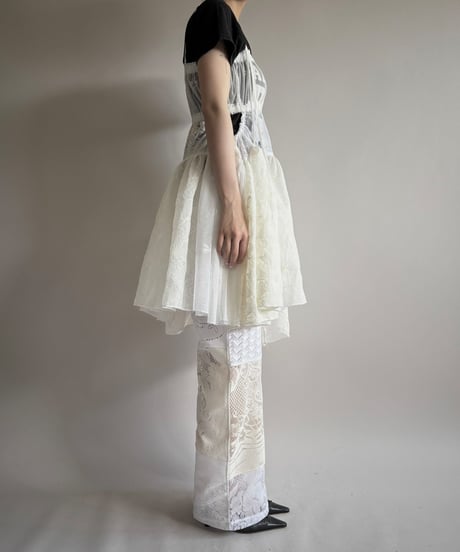 【RE;CIRCLE】RE Crochet Lace Patch work Camisole One-Piece Middle/250731-001