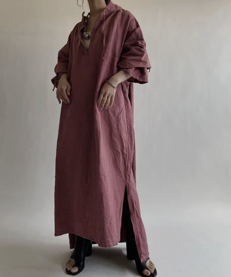 【RE;CIRCLE】RE Dyed French Mattress Cover One-piece -Santa Fe Pink- / 220512-012