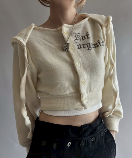 【RE;CIRCLE】 RE Hooded Acrylic Short Cardigan / 251016-006