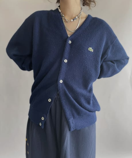 【USED】  IZOD Lacoste Acrylic Knit Cardigan / 240113-010