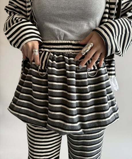 【RE;CIRCLE】 RE Border Balloon Skirt Mini  /  250403-003