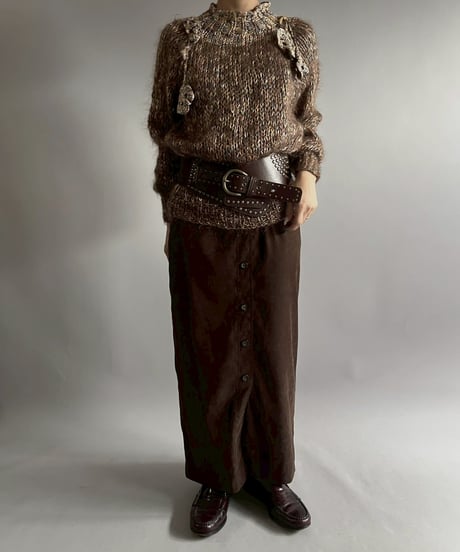 【USED】 Flower Motif Mohair Knit / 251122-011
