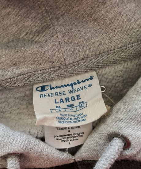 【USED】   Champion Reverse Weave Patch Work Hoodie/211007-031