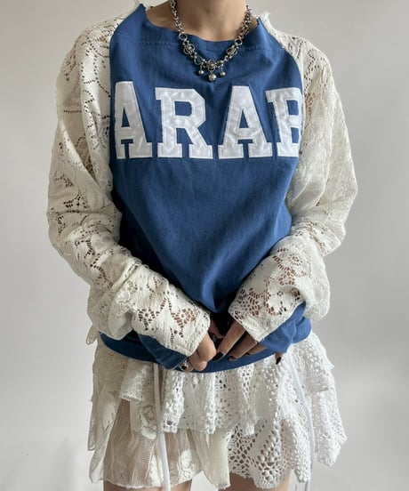 【RE;CIRCLE】 RE Lace Switching Raglan T-Shirt / 250605-009
