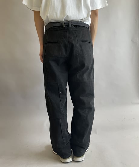 【RE;CIRCLE】 RE Denim PatchWork Pants Black / 230522-005