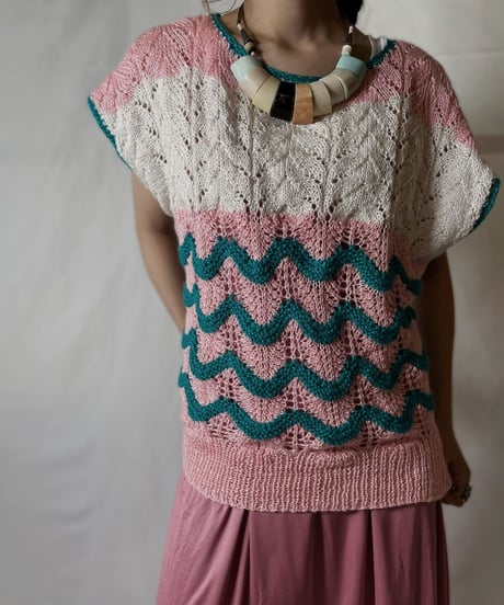 【USED】  Crochet S/S Top②/20210819-020