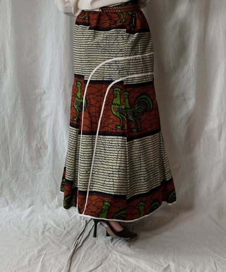 【USED】 African Batik Skirt②/210428-009
