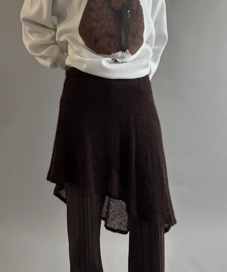 【USED】  Asymmetry see-through skirt / 250927-005