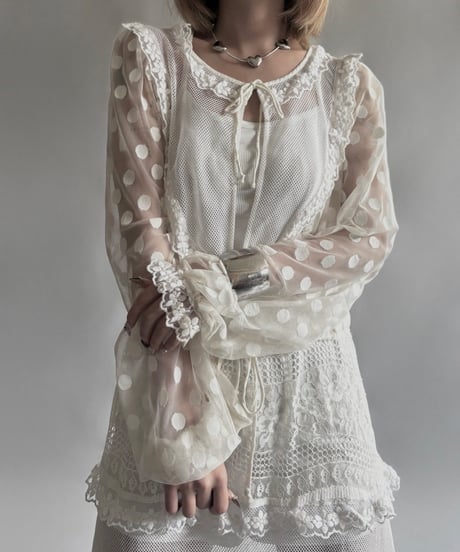 【USED】 Lace Patterned Long One-Piece/250906-025