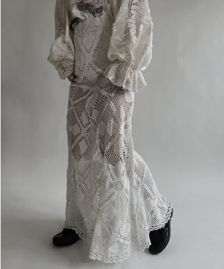 【RE;CIRCLE】 RE Crochet Lace Mermaid Skirt / 220526-024