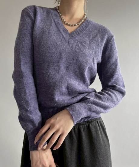 【USED】 V-Neck Knit Top / 251129-013