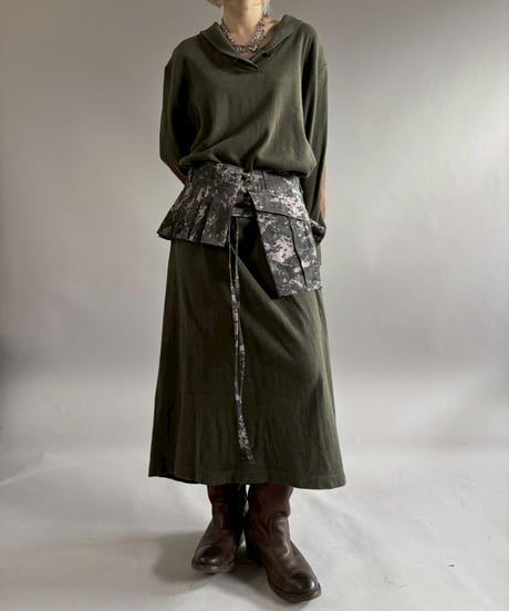 【RE;CIRCLE】 RE Military Camouflage Wrap Skirt / 260226-008