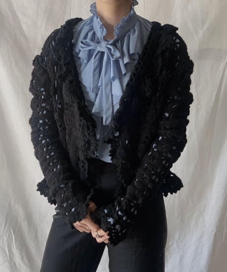 【USED】Crochet Knit Cardigan③/210217-041