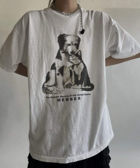 【USED】 Short Sleeved Dog and  Cat T-shirt / 220611-013