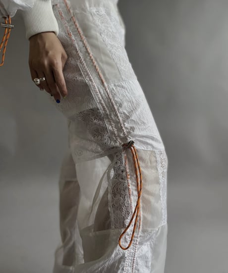 【RE;CIRCLE】 RE White Patch Code Pants / 240509-010
