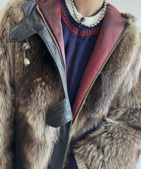 【USED】YUDOFSKY Real Fur Hooded Jacket TALON Zipper /250104-033