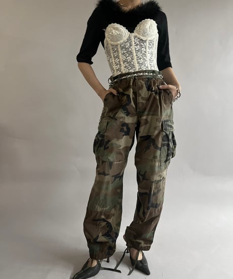 【USED】 Lace Patterned Corset Top /250104-046