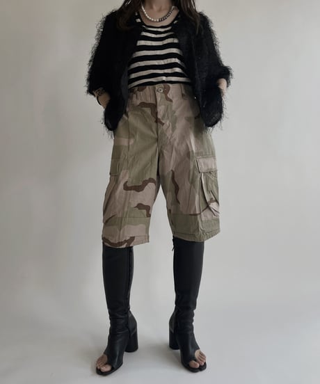 【USED】 Short Sleeves Shaggy Cardigan / 220430-002