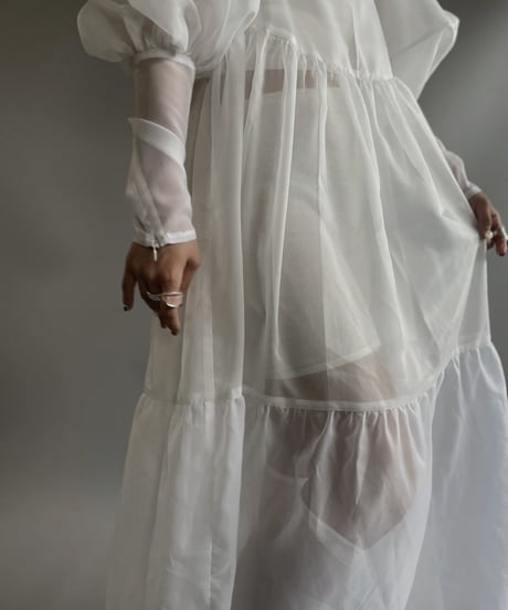 【RE;CIRCLE】 RE Sheer Puff Sleeve One-piece / 230706-002