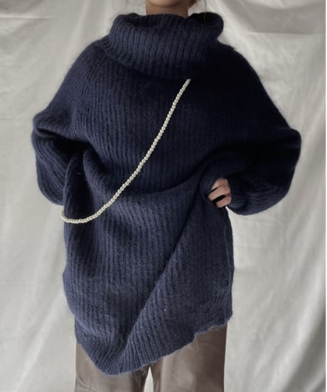 【USED】    Mohair Knit Top③/211216-004