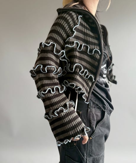 【RE;CIRCLE】 RE Mellow Zip up Knit Top /  251023-025