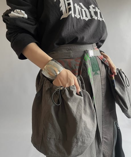 【RE;CIRCLE】RE Eco-Friendly Bag Belt Bag Skirt Glay / 240905-022