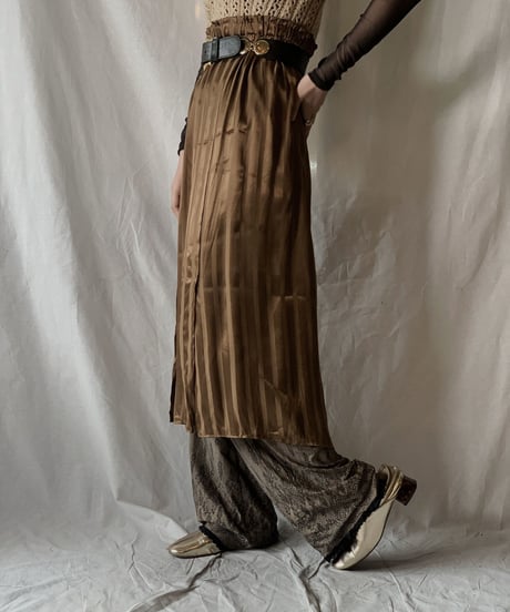 【USED】Poly Long Skirt/210217-050
