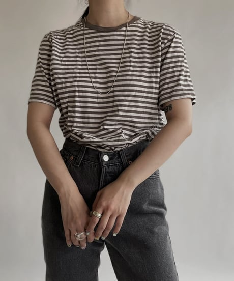 【USED】 BANANA REPUBLIC Short Sleeve Striped T-shirt / 220521-012
